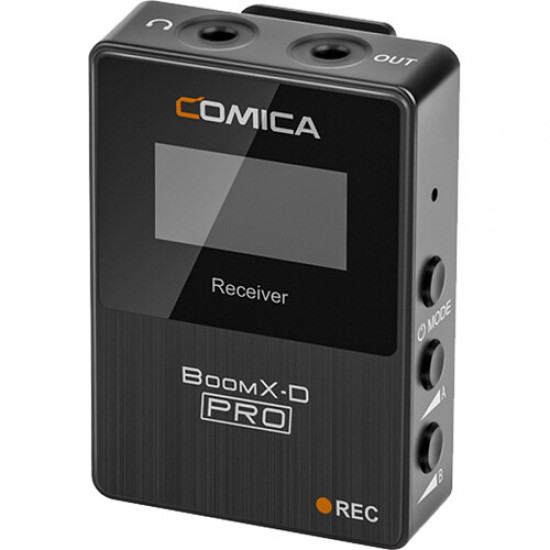 Comica Audio Boom X-D PRO D2 Ultracompact 2-Person Digital Wireless Microphone System/Recorder (2.4 GHz, Black)